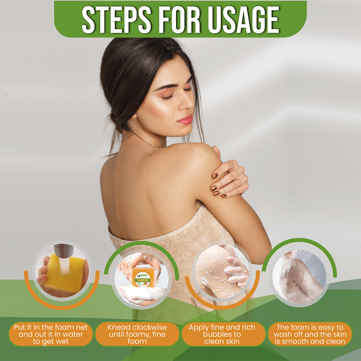 Turmeric Soap Bar for Glowing Skin (6-Pack)