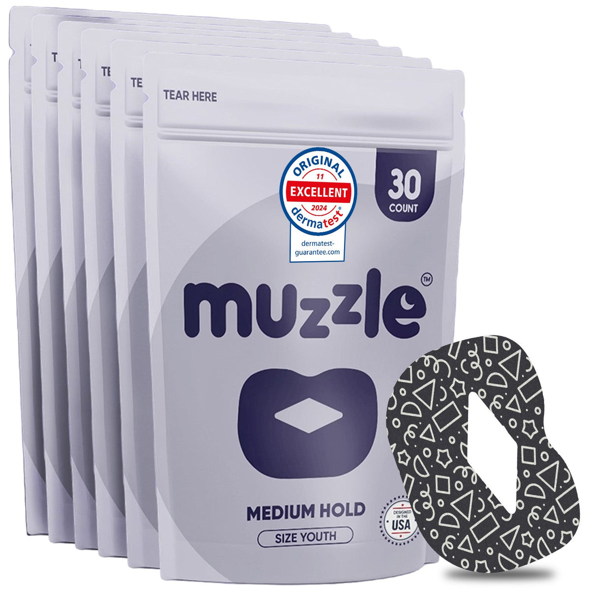Muzzle® Mouth Tape For Kids (Medium Hold)