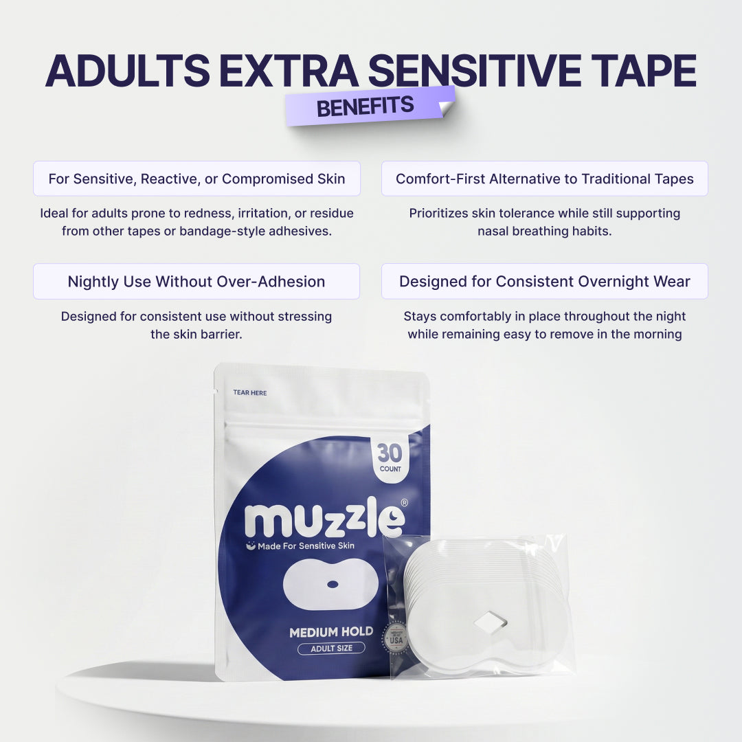 Muzzle® Mouth Tape For Adults (Extra Sensitive)