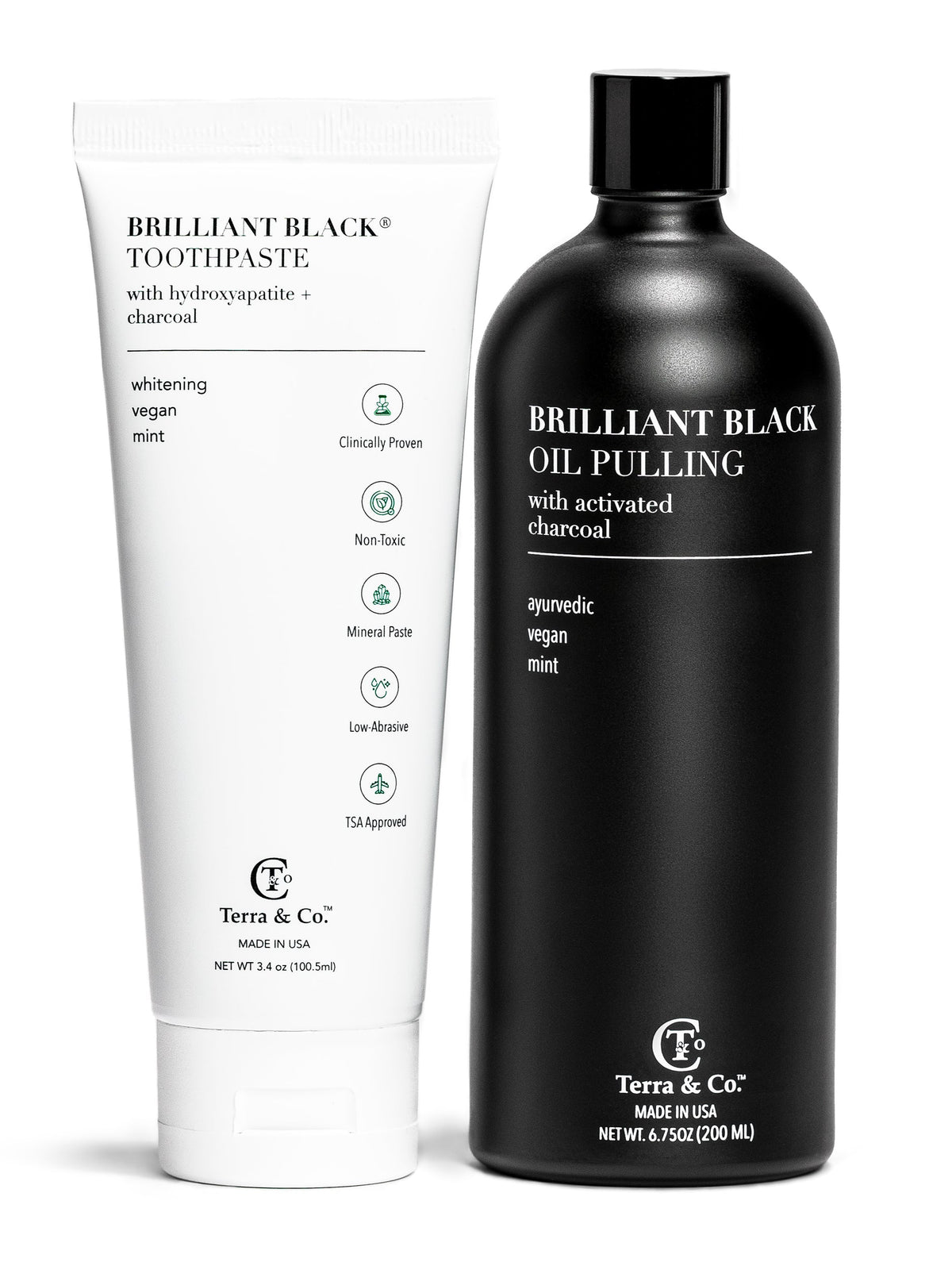 Charcoal Oil Pulling + Hydroxyapatite Toothpaste Bundle