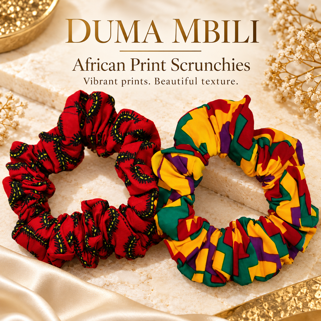 African Print Hair Scrunchies