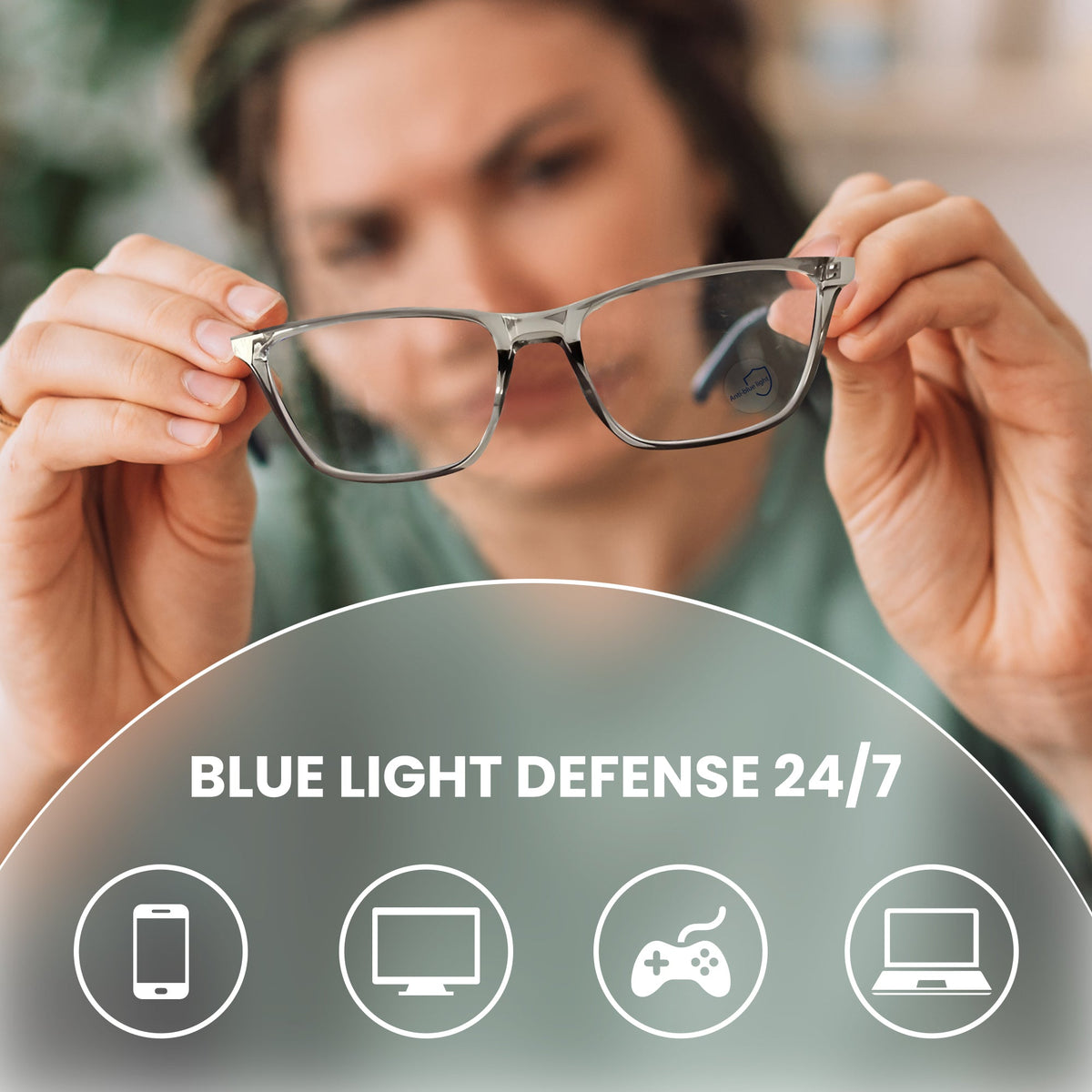 Blue Light Glasses for Screens & LED Lights – 2.3X More Protection | Anti-Glare & Eye Strain Relief