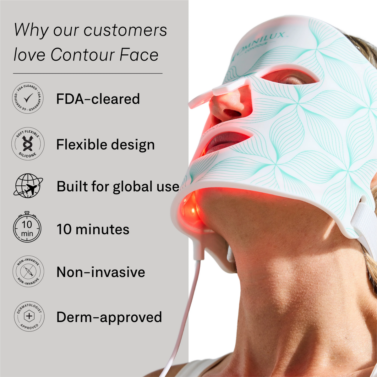 Omnilux Face Contour + Contour Glove Bundle