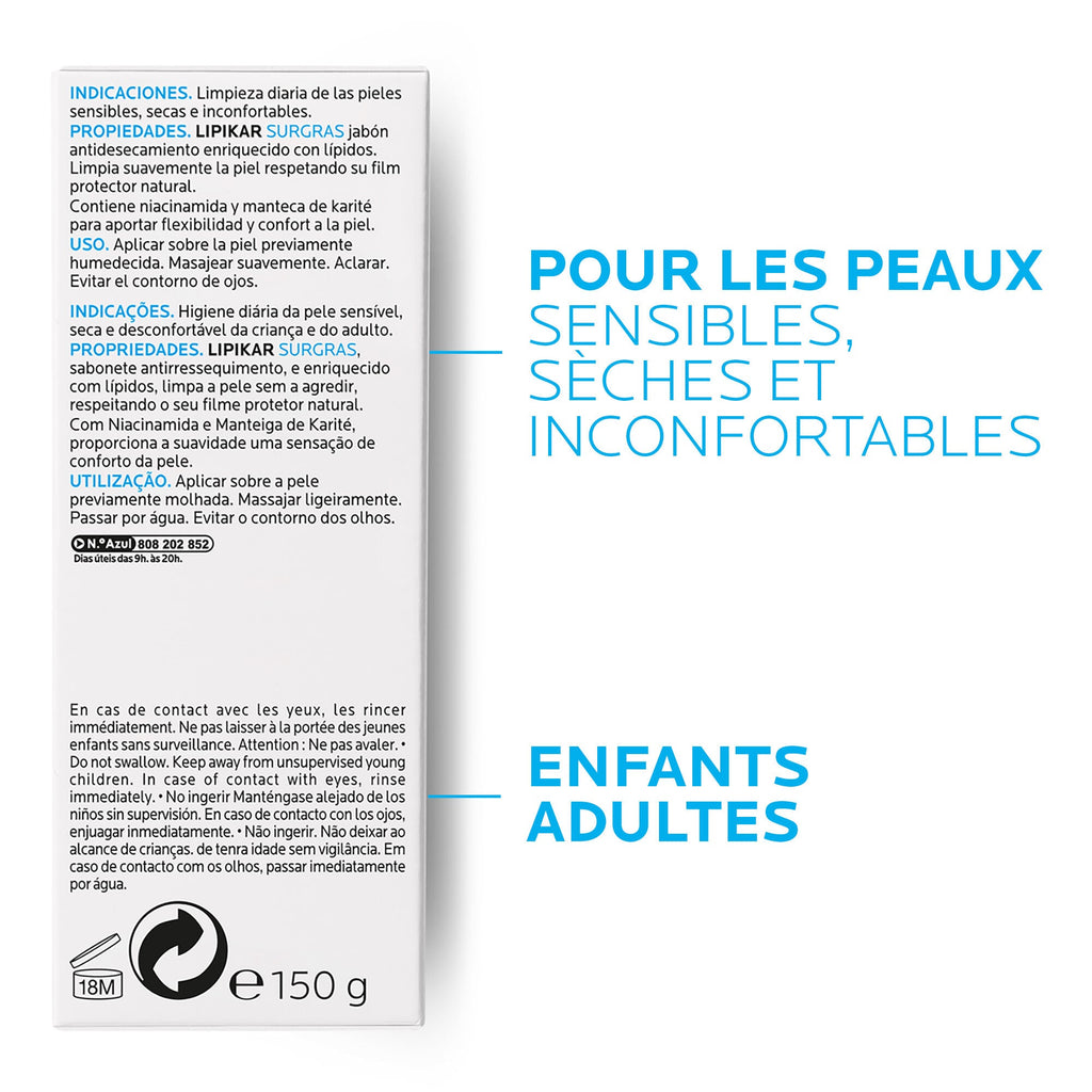La Roche-Posay Lipikar Surgras Cleansing Bar