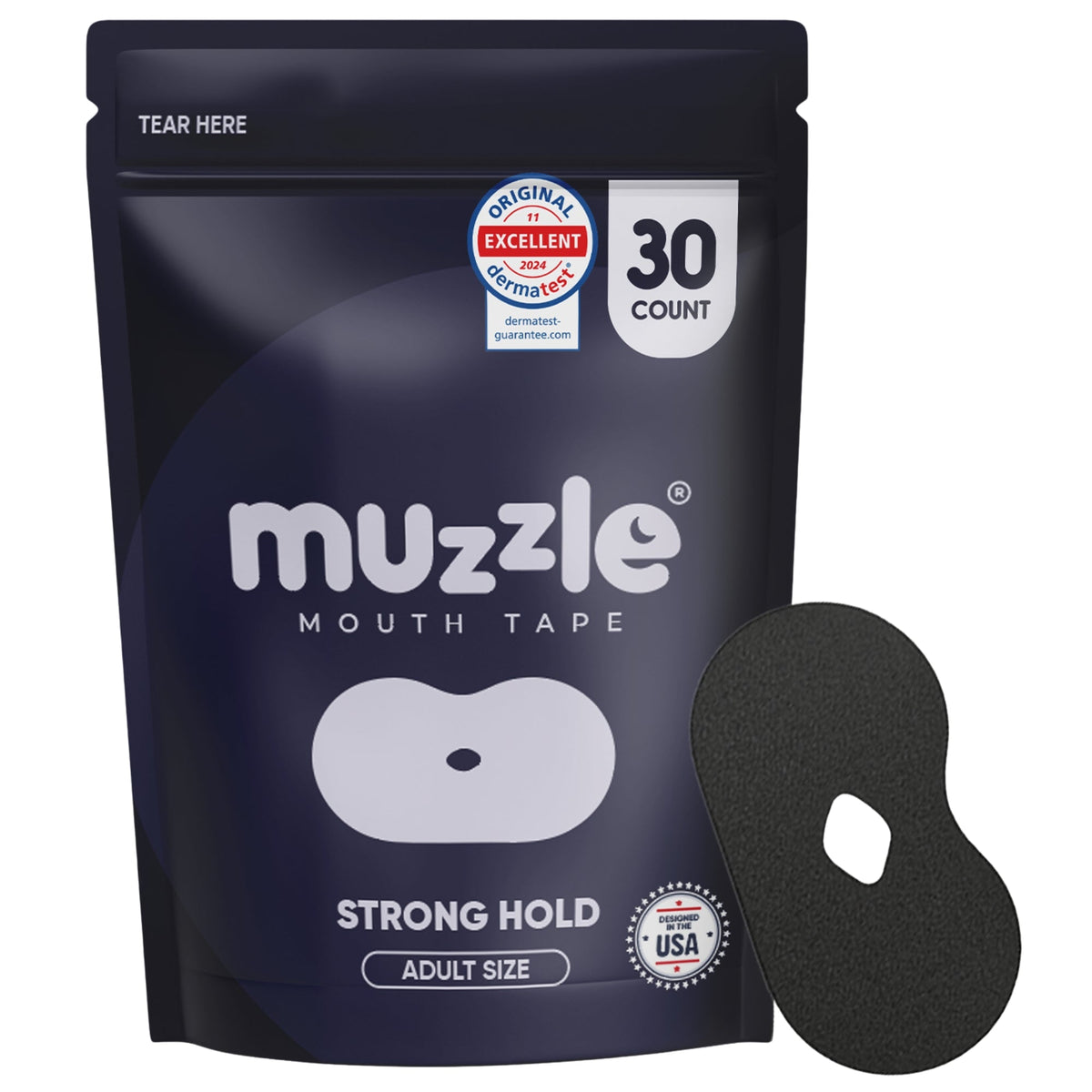 Muzzle® Mouth Tape for Adults (Strong Hold)
